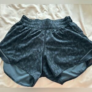 Lululemon low-rise 4 inch, size 4 shorts! Cheetah print